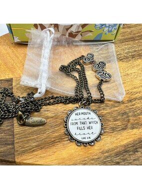 Plunder Design Lee Necklace "Her Mouth Speaks From That Which Fills Her Heart"